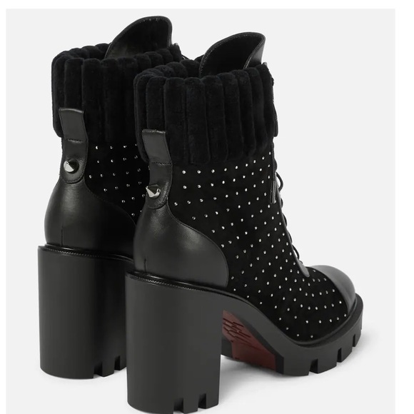 Christian Louboutin Dakita Lug 70 ankle leather boot - Picture 4 of 9